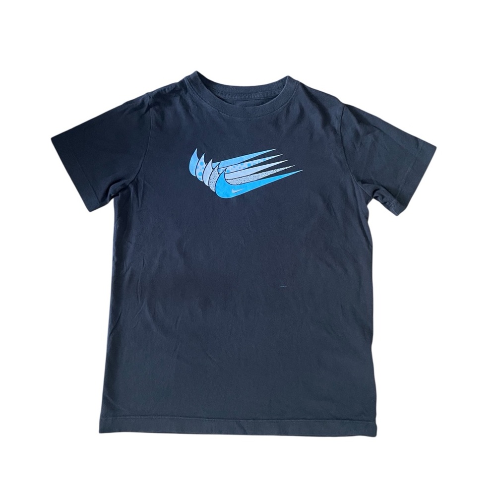 Nike Kids Black Tee with Blue Graphic